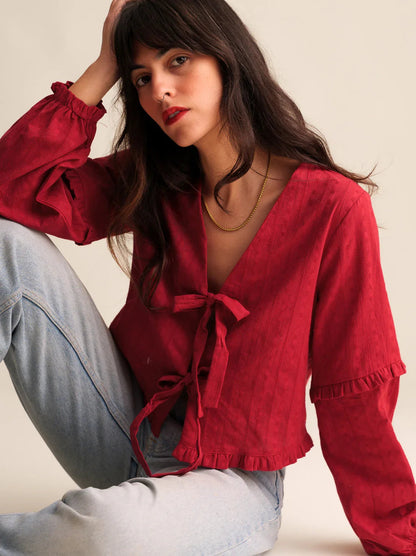 Rosita - Top Jasper Donna Moderno Elegante Essenziale Versatile