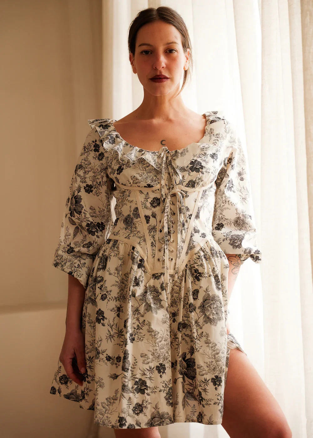 Rosetta - Abito Carmen Donna Elegante Femminile Moderno