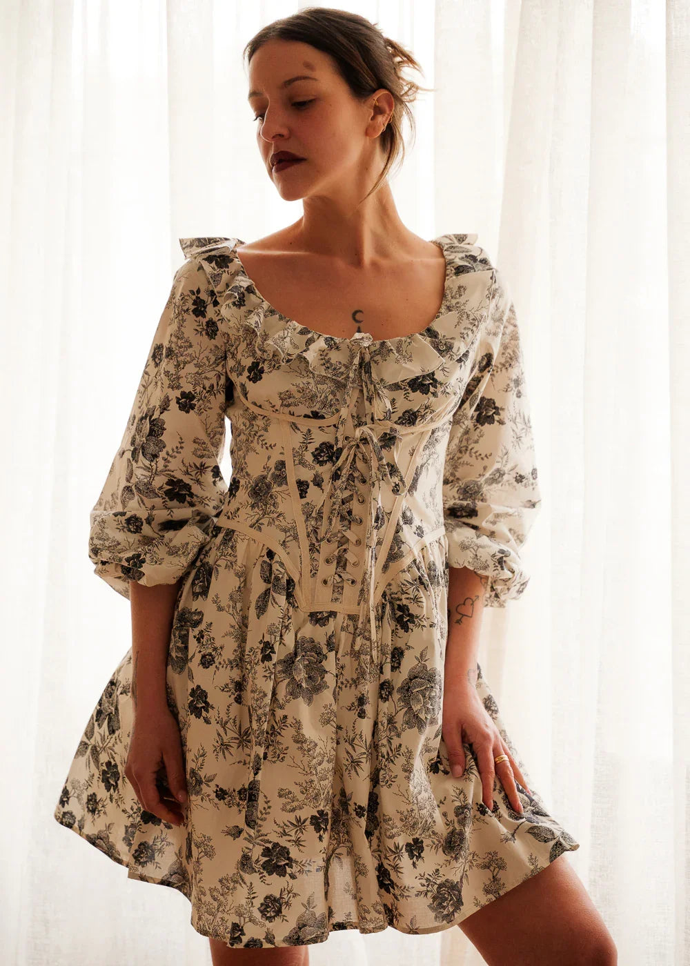 Rosetta - Abito Carmen Donna Elegante Femminile Moderno