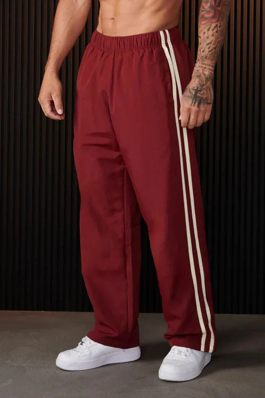 Hippolito - Pantalone Sportivo Uomo Doppia Striscia Stampa