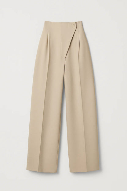 Viviana – Pantaloni Gamba Larga in Tessuto Fluido Eleganti