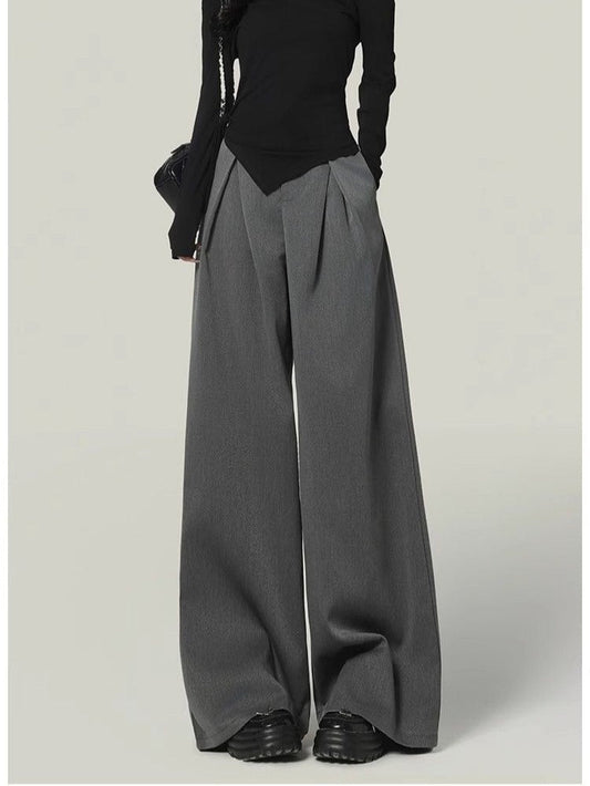 Kassandra - Pantaloni Donna Vita Alta Gamba Larga