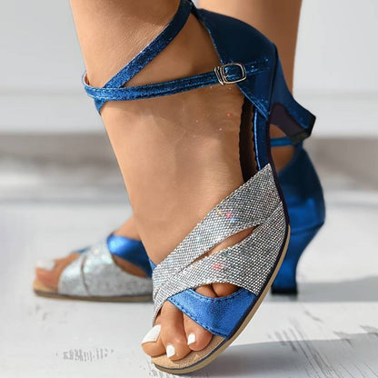 Paola – Tacchi Eleganti con Paillettes da Donna Blu