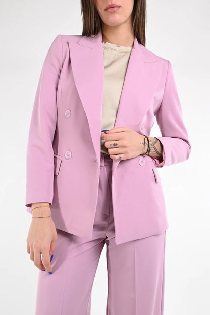 Pina - Giacca Doppiopetto Elegante Donna Autunno Art  Rose