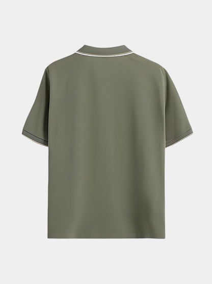 Massimo – Polo Con Scollo A V E Profili A Contrasto Di Classe