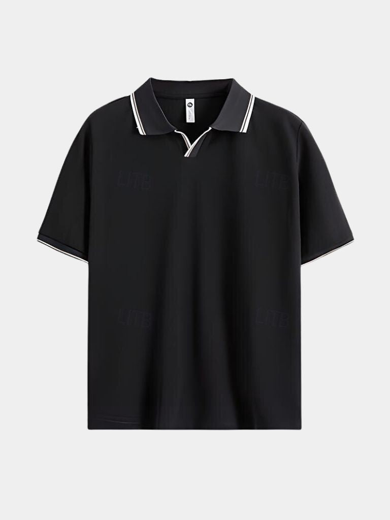 Massimo – Polo Con Scollo A V E Profili A Contrasto Di Classe