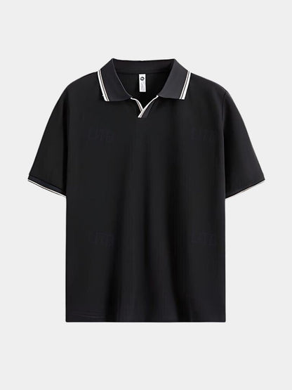 Massimo – Polo Con Scollo A V E Profili A Contrasto Di Classe