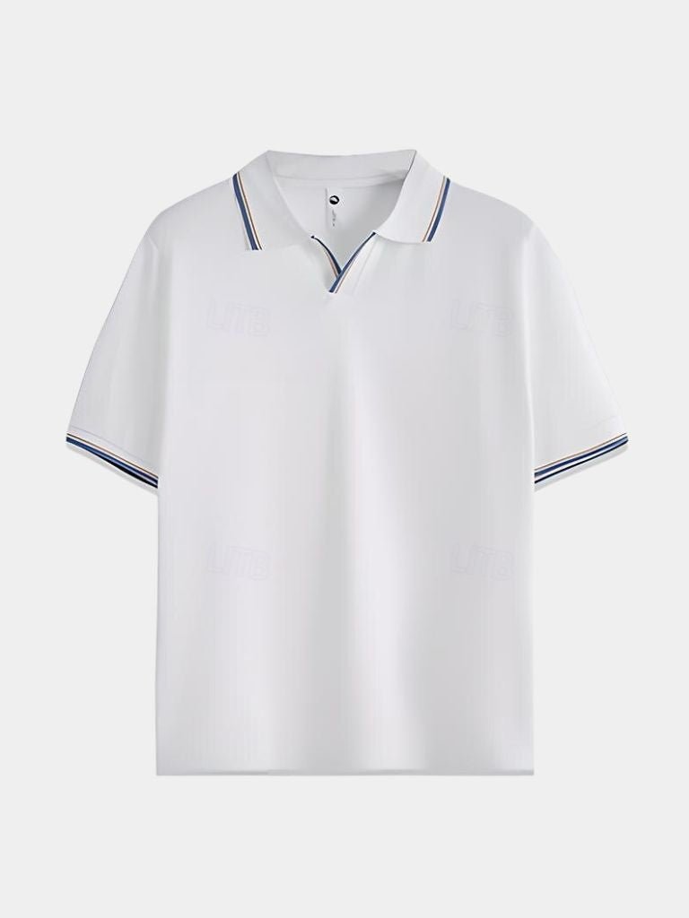 Massimo – Polo Con Scollo A V E Profili A Contrasto Di Classe