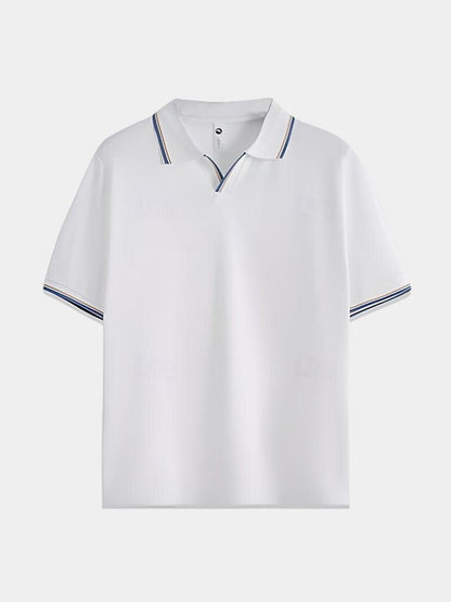 Massimo – Polo Con Scollo A V E Profili A Contrasto Di Classe