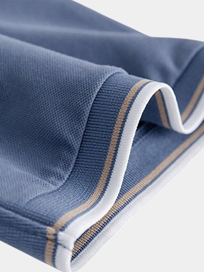 Massimo – Polo Con Scollo A V E Profili A Contrasto Di Classe