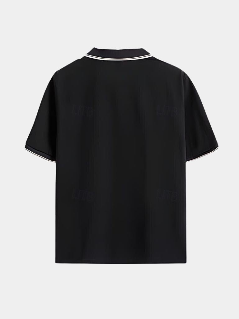 Massimo – Polo Con Scollo A V E Profili A Contrasto Di Classe