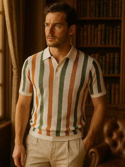 Michele – Polo Con Righe Verticali Per Un Look Iconico E Raffinato
