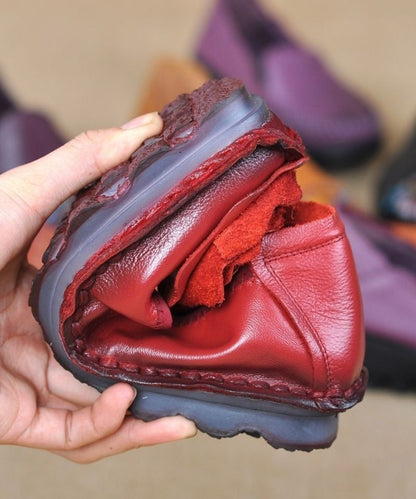 Masisa – Penny Loafer Donna Viola in Pelle di Vacchetta Morbida