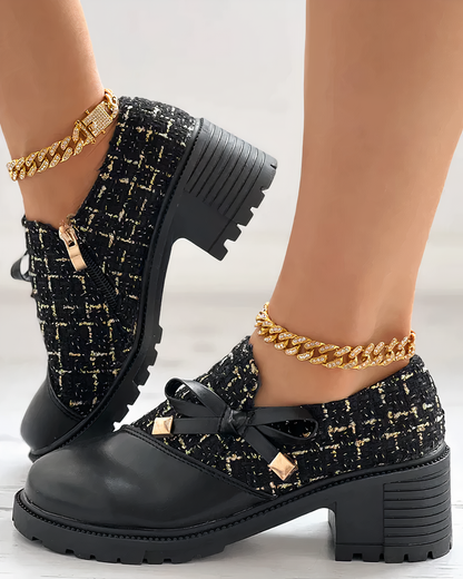 Cristina – Pumps Con Tacco Largo E Punta Aperta Dal Design Moderno