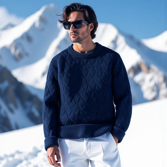 Jonas – Maglione Uomo Girocollo Texturizzato Casual