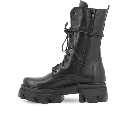 Raffa - Stivali invernali in vera pelle donna NERO
