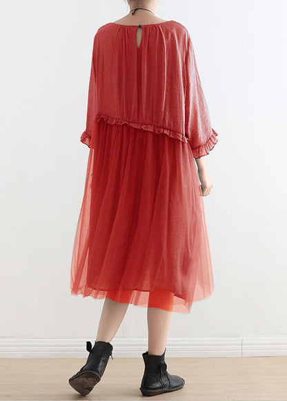 Serena - Vestito lungo estivo in chiffon azzurro donna