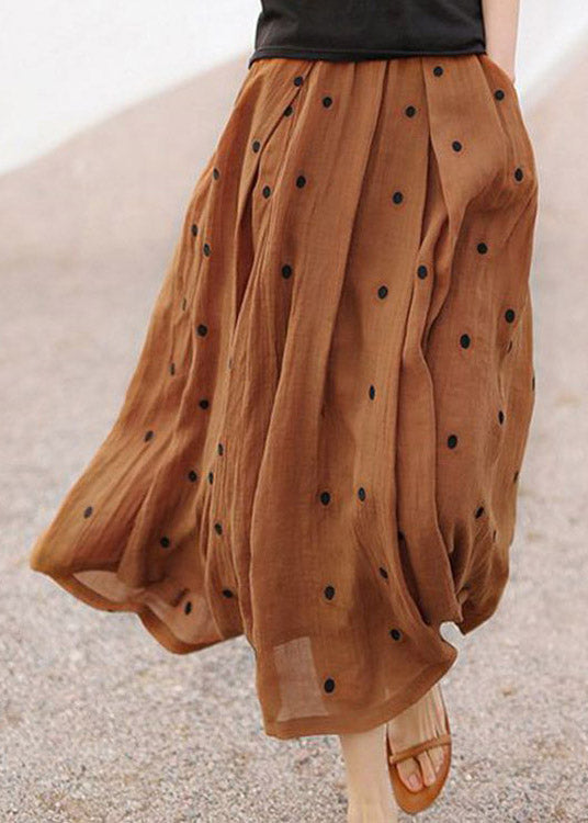 Giorgia - Gonna Estiva Pois Retro Con Tasche