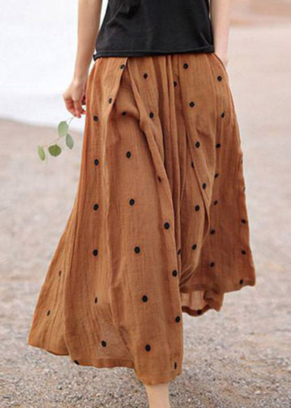 Giorgia - Gonna Estiva Pois Retro Con Tasche