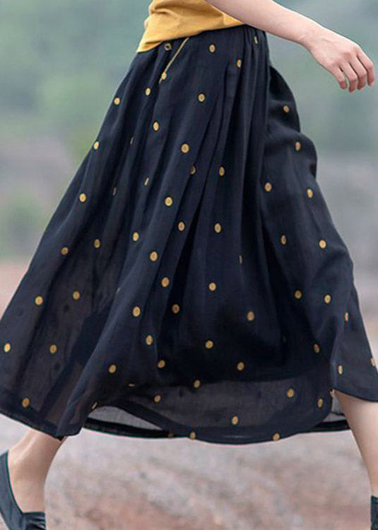 Giorgia - Gonna Estiva Pois Retro Con Tasche