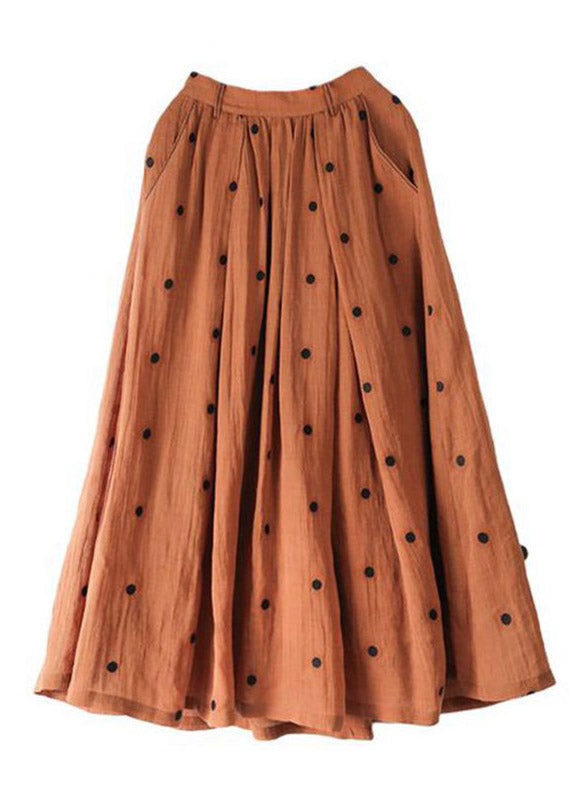 Giorgia - Gonna Estiva Pois Retro Con Tasche