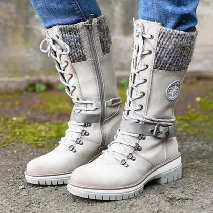 Rina - Stivali da neve al ginocchio impermeabili donna Bianco