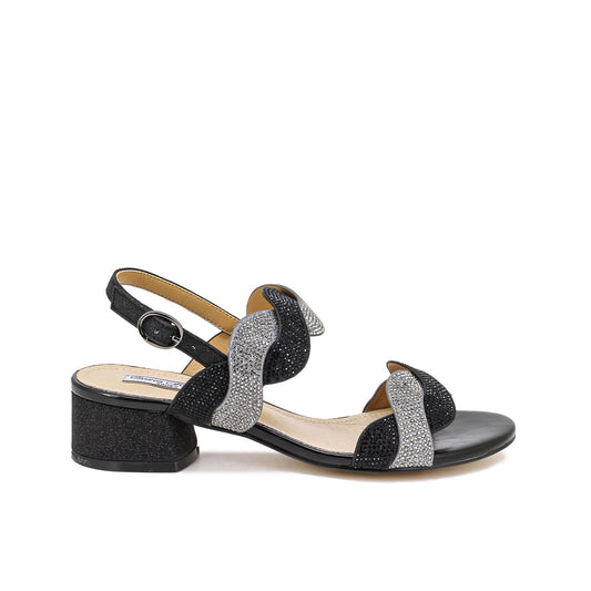 Rita - Sandali con tacco a blocco donna NERO