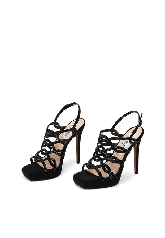 Roberta - Sandali con tacco a spillo donna Nero
