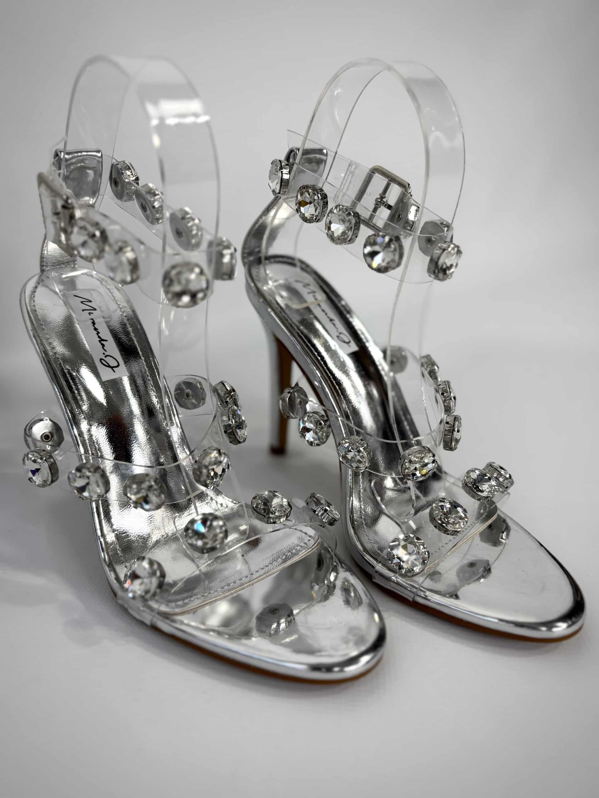 Rosamaria - Sandali eleganti argento con cristalli donna Argento