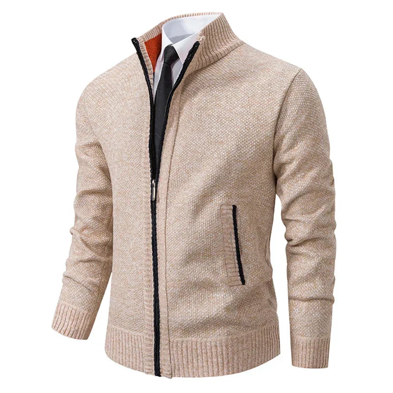 Dino - Cardigan Uomo Con Zip Stile Moderno