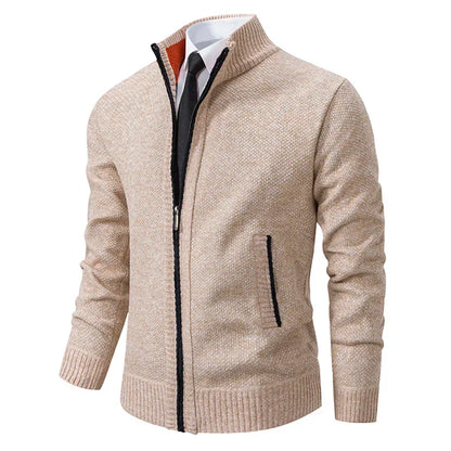Dino - Cardigan Uomo Con Zip Stile Moderno