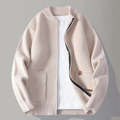 Giuseppe - Cardigan Uomo con Cerniera e Tasche