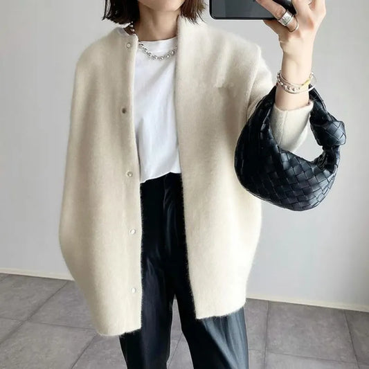 Silvia - Cardigan in Maglia con Chiusura a Bottoni
