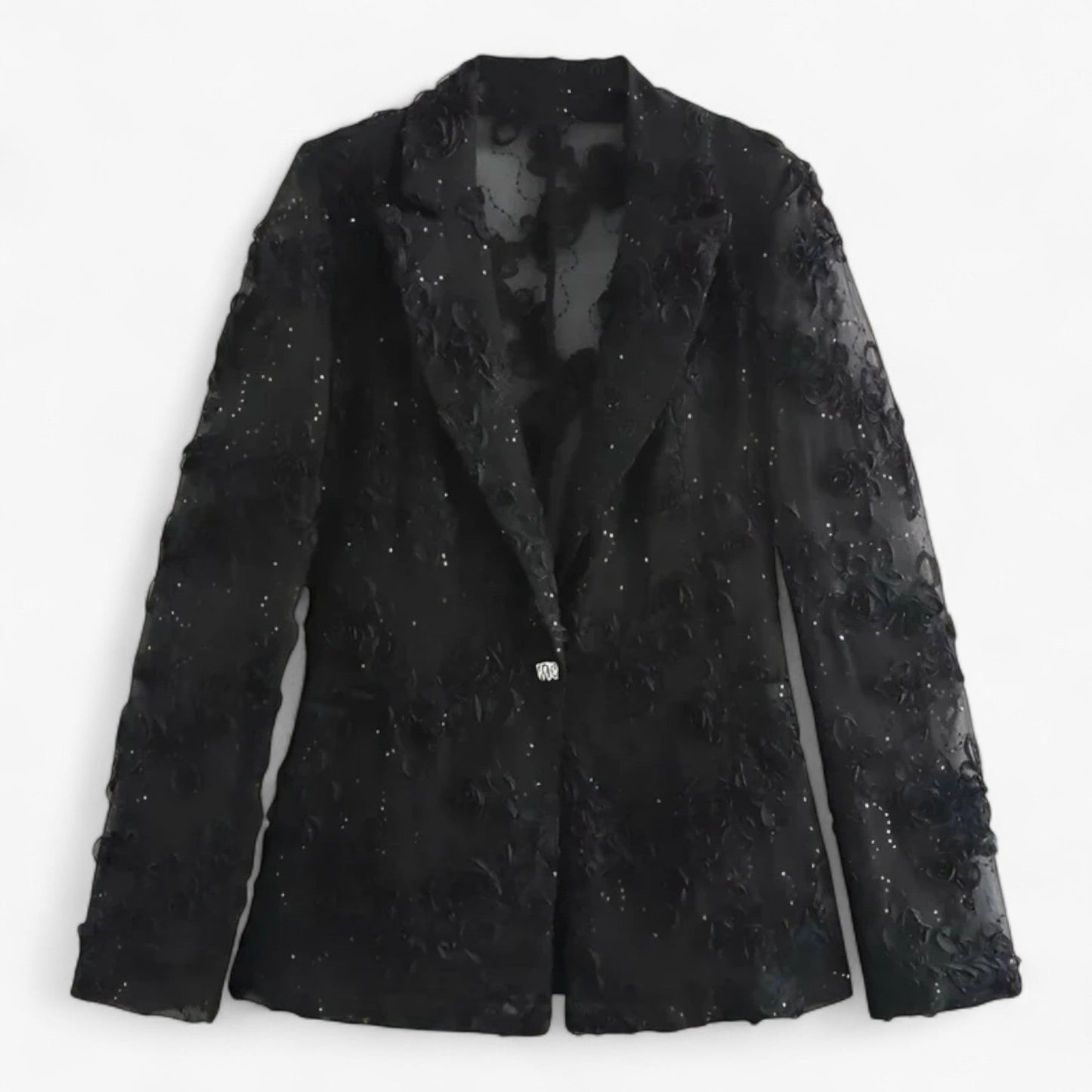 Ines - Completo da cerimonia con giacca ricamata e pantaloni a vita alta