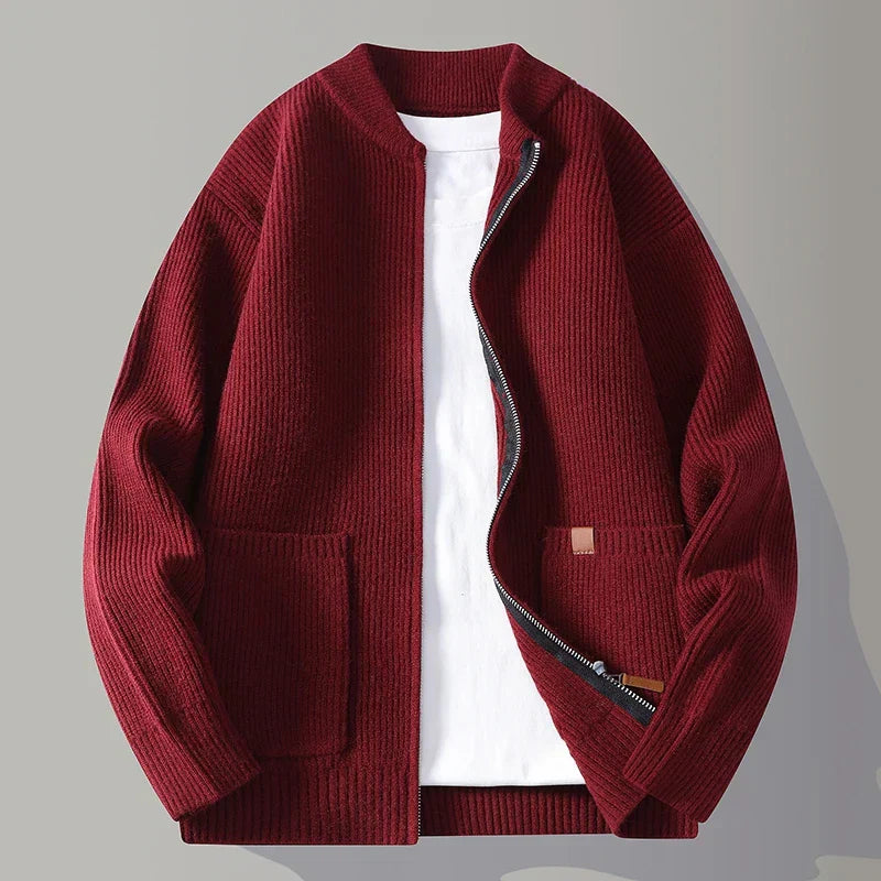 Giuseppe - Cardigan Uomo con Cerniera e Tasche