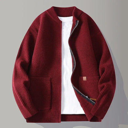 Giuseppe - Cardigan Uomo con Cerniera e Tasche