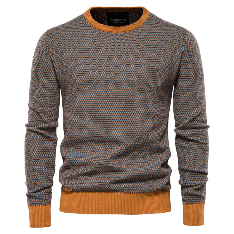 Domenego - Maglione Uomo Motivo Quadri Elegante Moderno