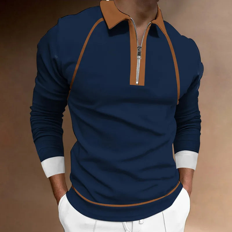 Hektor - Polo Uomo con Chiusura a Zip