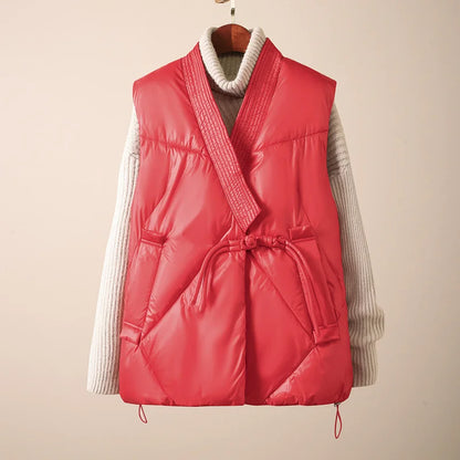 Fiammetta - Gilet Trapuntato Donna Autunnale con Cintura