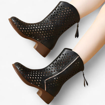 Hermine - Stivali traforati da donna stile elegante