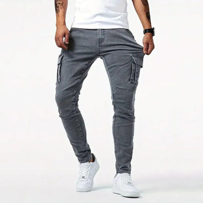 Jacinto - Jeans Cargo Denim Uomo Contemporaneo