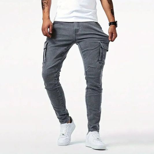 Jacinto - Jeans Cargo Denim Uomo Contemporaneo