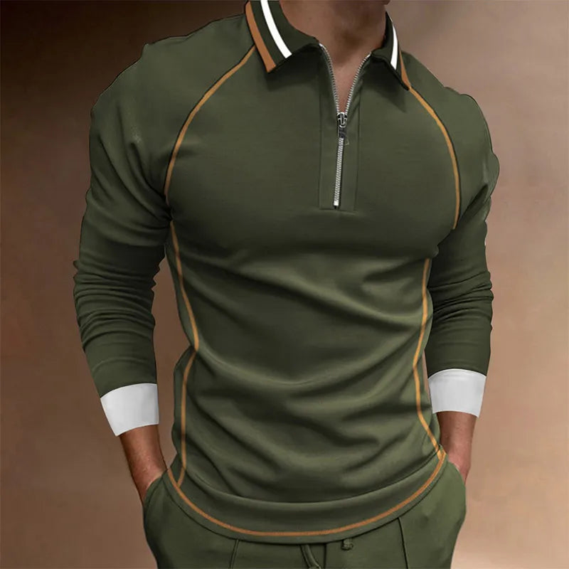 Hektor - Polo Uomo con Chiusura a Zip
