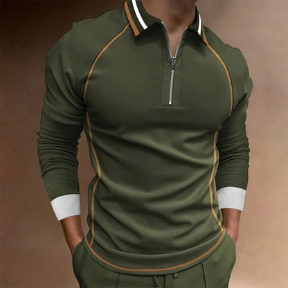 Hektor - Polo Uomo con Chiusura a Zip