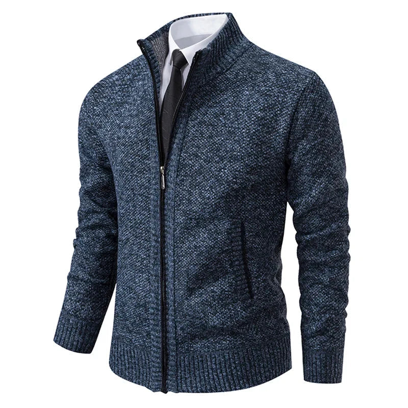 Dino - Cardigan Uomo Con Zip Stile Moderno