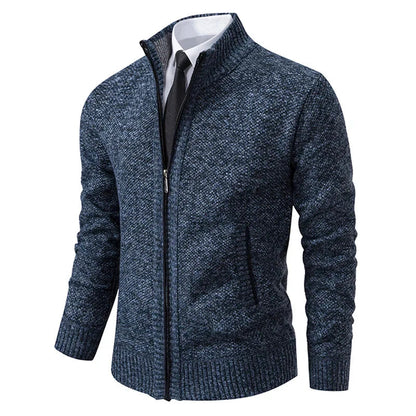Dino - Cardigan Uomo Con Zip Stile Moderno