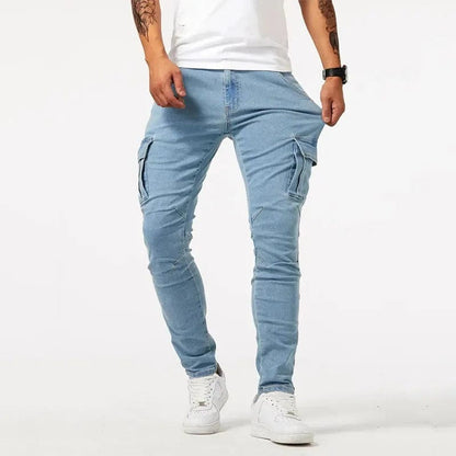 Jacinto - Jeans Cargo Denim Uomo Contemporaneo