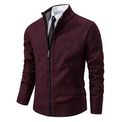Dino - Cardigan Uomo Con Zip Stile Moderno