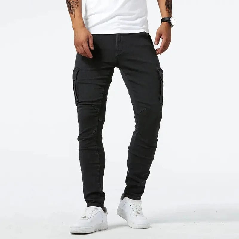 Jacinto - Jeans Cargo Denim Uomo Contemporaneo