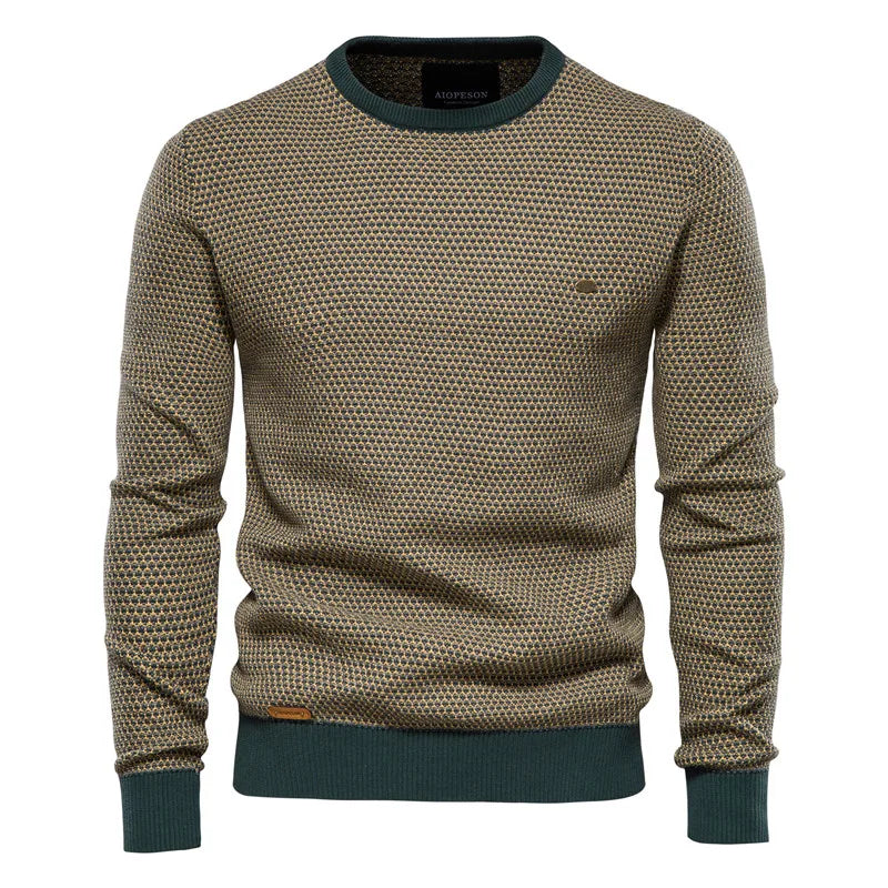 Domenego - Maglione Uomo Motivo Quadri Elegante Moderno